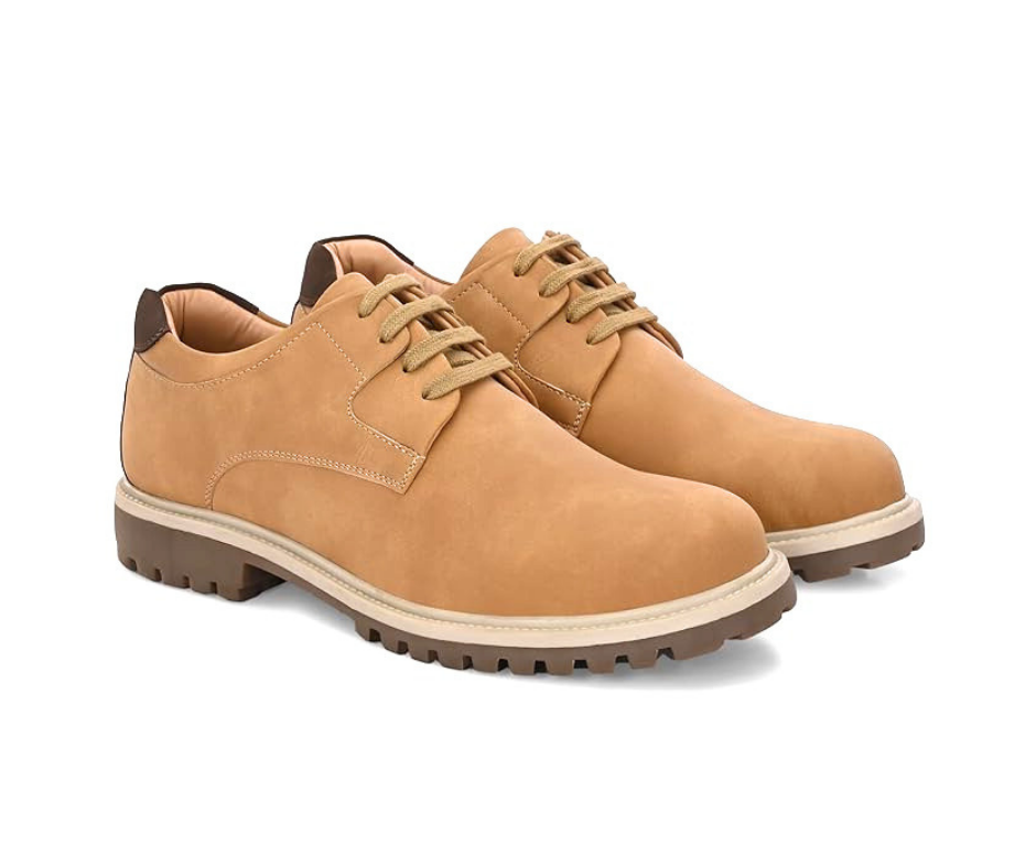 Chaussures Classiques à Lacets Beige pour Homme