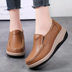 Chaussures de loisirs pour femmes en cuir véritable