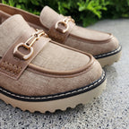 Mocassins pour Femmes : Kaki Confort & Élégant