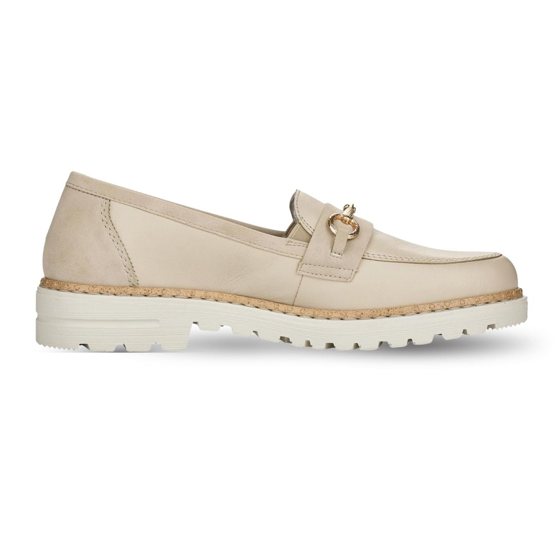 Mocassin Cuir pour Femme en Beige
