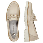 Mocassin Cuir pour Femme en Beige