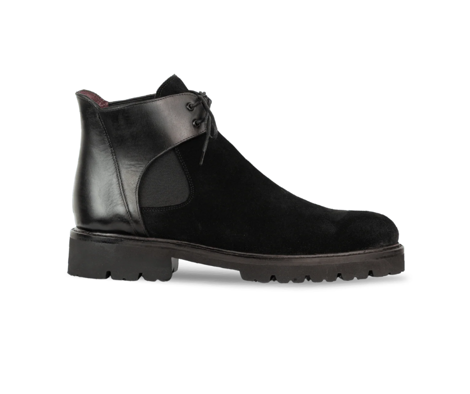Brayen Boots pour Hommes Noir en Daim