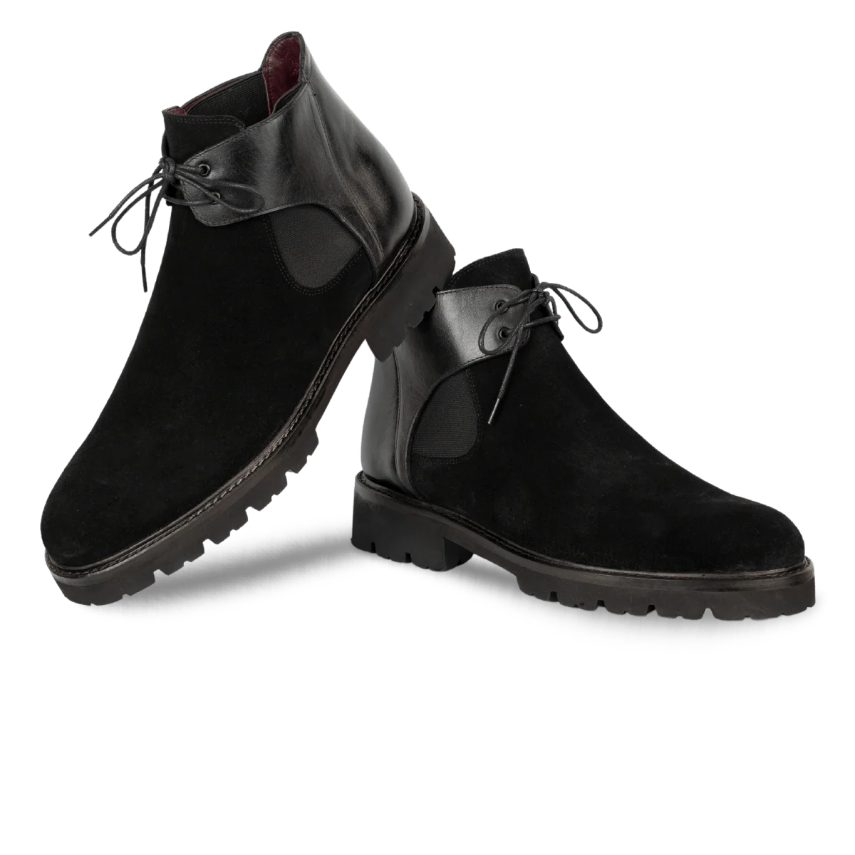 Brayen Boots pour Hommes Noir en Daim