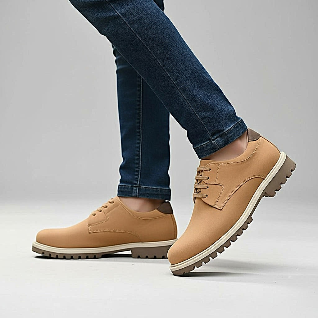 Chaussures Classiques à Lacets Beige pour Homme