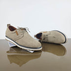 Chaussures en daim – Beige, Bleu & Caramel